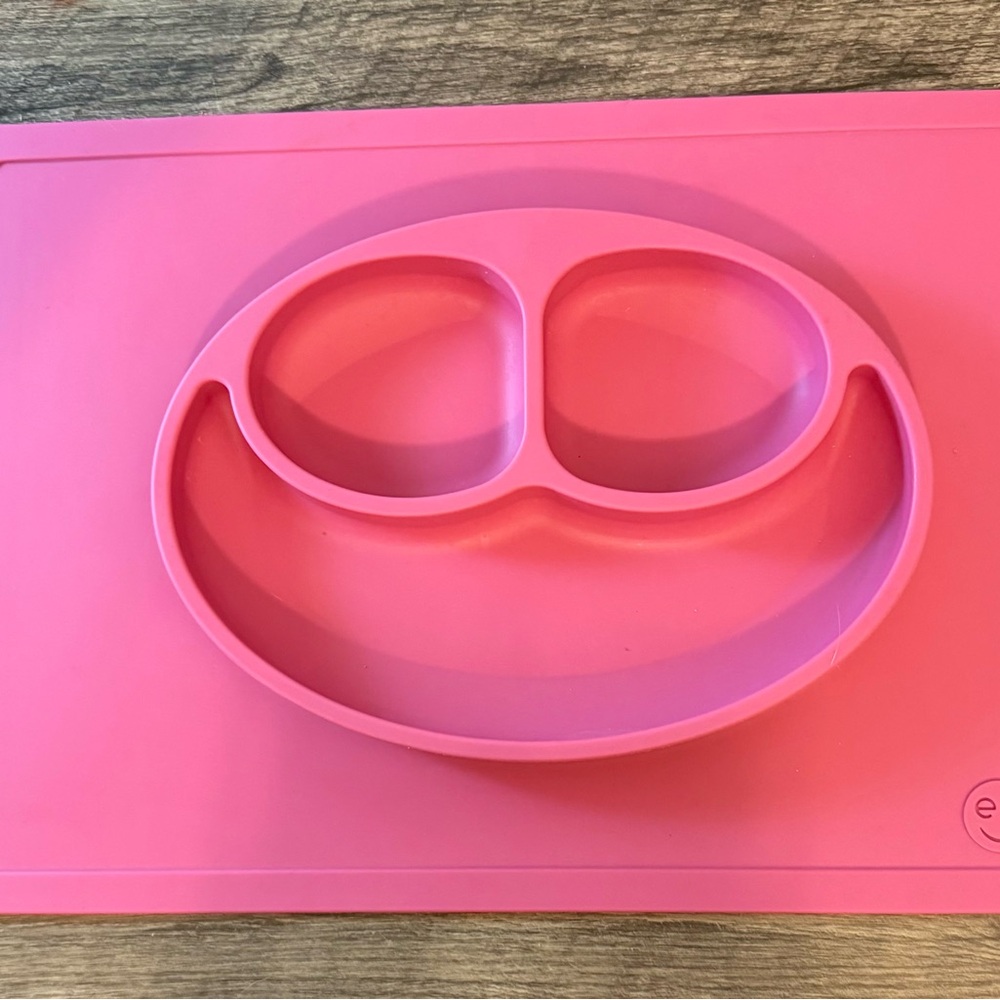 Cheerful Pink Kids Dining Placemat Happy Mat